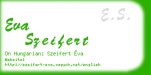 eva szeifert business card